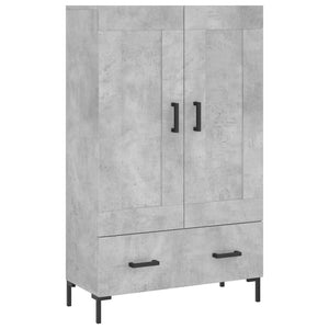 vidaXL Highboard Concrete Grey 69.5x31x115 cm Engineered Wood