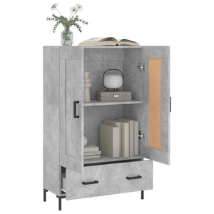 vidaXL Highboard Concrete Grey 69.5x31x115 cm Engineered Wood