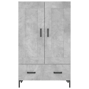 vidaXL Highboard Concrete Grey 69.5x31x115 cm Engineered Wood