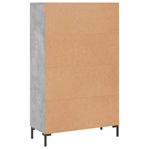 vidaXL Highboard Concrete Grey 69.5x31x115 cm Engineered Wood