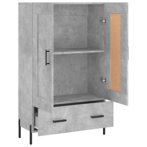 vidaXL Highboard Concrete Grey 69.5x31x115 cm Engineered Wood