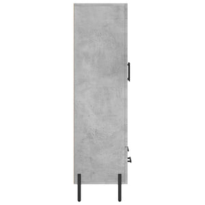 vidaXL Highboard Concrete Grey 69.5x31x115 cm Engineered Wood