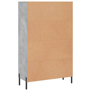 vidaXL Highboard Concrete Grey 69.5x31x115 cm Engineered Wood