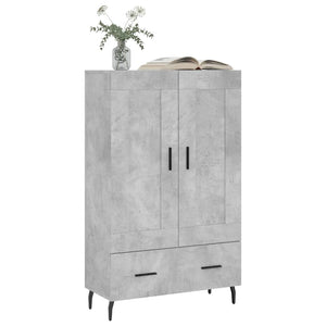 vidaXL Highboard Concrete Grey 69.5x31x115 cm Engineered Wood