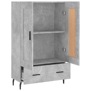 vidaXL Highboard Concrete Grey 69.5x31x115 cm Engineered Wood