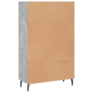 vidaXL Highboard Concrete Grey 69.5x31x115 cm Engineered Wood