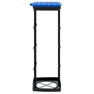 vidaXL Rubbish Bag Holders 2 pcs Black and Blue 120 L PP