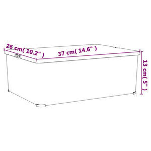 vidaXL Plastic Storage Boxes 3 pcs 10 L Stackable