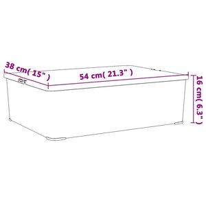 vidaXL Plastic Storage Boxes 3 pcs 25 L Stackable