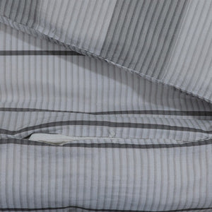 vidaXL Duvet Cover Set Grey 155x220 cm Cotton