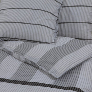 vidaXL Duvet Cover Set Grey 155x220 cm Cotton