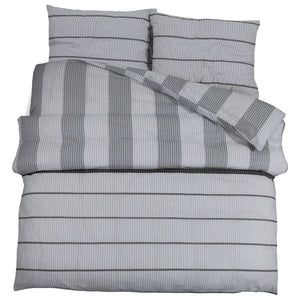 vidaXL Duvet Cover Set Grey 200x220 cm Cotton