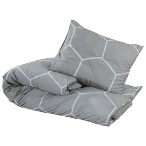 vidaXL Duvet Cover Set Grey 240x220 cm Cotton