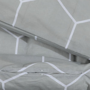 vidaXL Duvet Cover Set Grey 240x220 cm Cotton