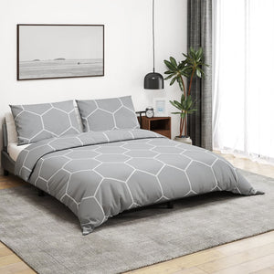 vidaXL Duvet Cover Set Grey 240x220 cm Cotton