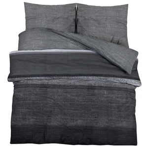 vidaXL Duvet Cover Set Dark Grey 135x200 cm Cotton