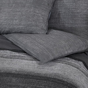 vidaXL Duvet Cover Set Dark Grey 135x200 cm Cotton