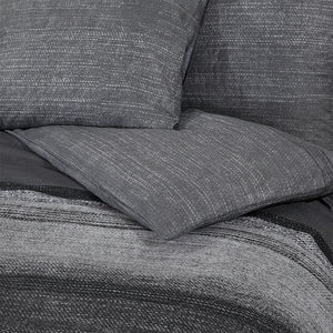 vidaXL Duvet Cover Set Dark Grey 260x220 cm Cotton