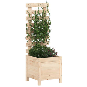 vidaXL Garden Planter with Rack 39x39.5x114 cm Solid Wood Pine