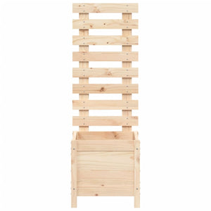 vidaXL Garden Planter with Rack 39x39.5x114 cm Solid Wood Pine