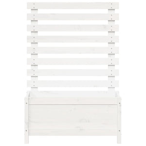 vidaXL Garden Planter with Rack White 79x39.5x114 cm Solid Wood Pine