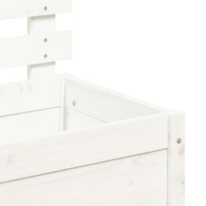 vidaXL Garden Planter with Rack White 79x39.5x114 cm Solid Wood Pine