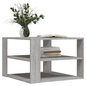 vidaXL Coffee Table Grey Sonoma 59.5x59.5x40 cm Engineered Wood