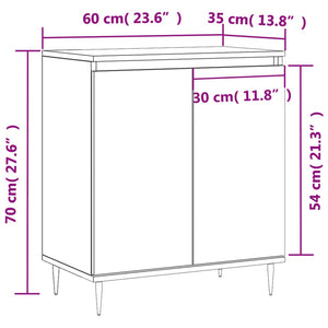 vidaXL Sideboard High Gloss White 60x35x70 cm Engineered Wood