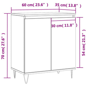 vidaXL Sideboard Concrete Grey 60x35x70 cm Engineered Wood