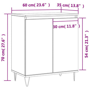 vidaXL Sideboard Brown Oak 60x35x70 cm Engineered Wood