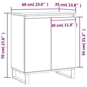 vidaXL Sideboard Concrete Grey 60x35x70 cm Engineered Wood