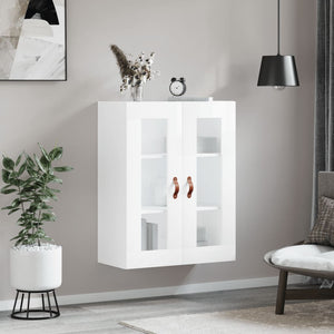 vidaXL Wall Mounted Cabinet High Gloss White 69.5x34x90 cm