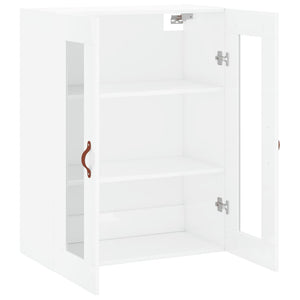 vidaXL Wall Mounted Cabinet High Gloss White 69.5x34x90 cm