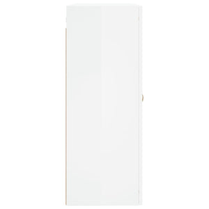 vidaXL Wall Mounted Cabinet High Gloss White 69.5x34x90 cm