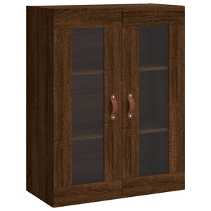 vidaXL Wall Mounted Cabinet Brown Oak 69.5x34x90 cm