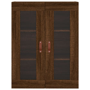 vidaXL Wall Mounted Cabinet Brown Oak 69.5x34x90 cm