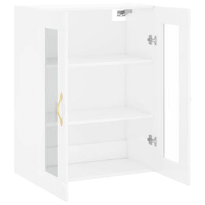 vidaXL Wall Mounted Cabinet High Gloss White 69.5x34x90 cm