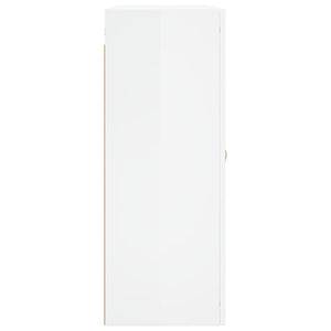 vidaXL Wall Mounted Cabinet High Gloss White 69.5x34x90 cm