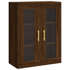 vidaXL Wall Mounted Cabinet Brown Oak 69.5x34x90 cm