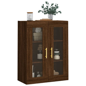 vidaXL Wall Mounted Cabinet Brown Oak 69.5x34x90 cm