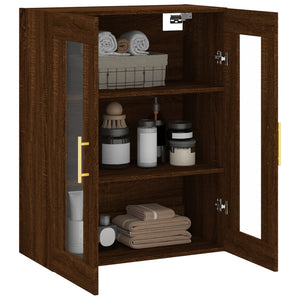 vidaXL Wall Mounted Cabinet Brown Oak 69.5x34x90 cm