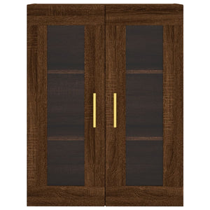 vidaXL Wall Mounted Cabinet Brown Oak 69.5x34x90 cm