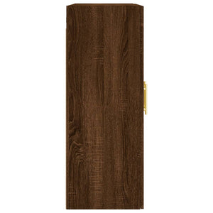 vidaXL Wall Mounted Cabinet Brown Oak 69.5x34x90 cm