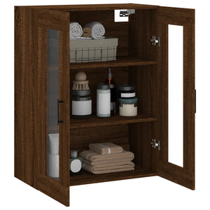 vidaXL Wall Mounted Cabinet Brown Oak 69.5x34x90 cm