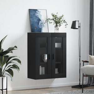 vidaXL Wall Mounted Cabinet Black 69.5x34x90 cm