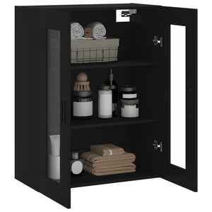 vidaXL Wall Mounted Cabinet Black 69.5x34x90 cm