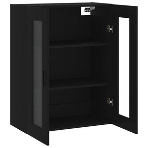 vidaXL Wall Mounted Cabinet Black 69.5x34x90 cm