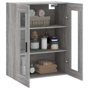 vidaXL Wall Mounted Cabinet Grey Sonoma 69.5x34x90 cm