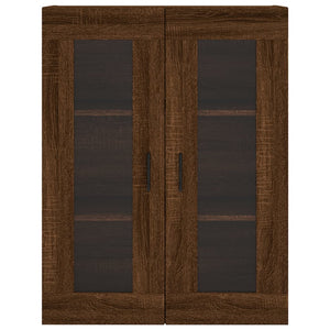 vidaXL Wall Mounted Cabinet Brown Oak 69.5x34x90 cm