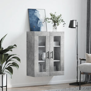 vidaXL Wall Mounted Cabinet Concrete Grey 69.5x34x90 cm